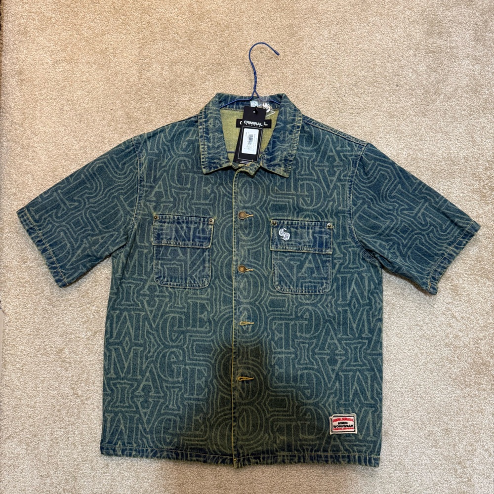 Stylish Denim Short Sleeve Jacket